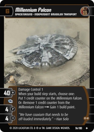 Star Wars Trading Card Game SOLO094_Millennium_Falcon_D2