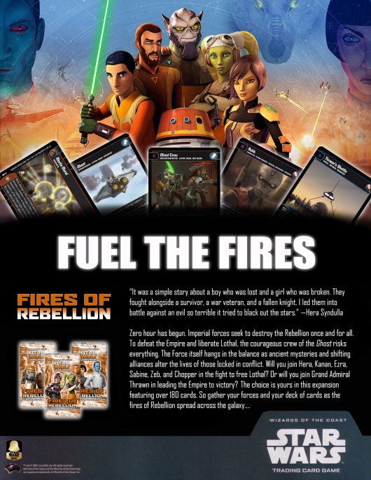 SWTCG FOR (Fires of Rebellion) Poster